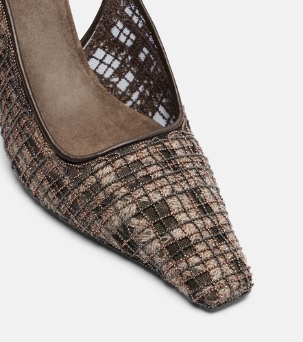 Escarpins slingback à carreaux - Brunello Cucinelli - Modalova