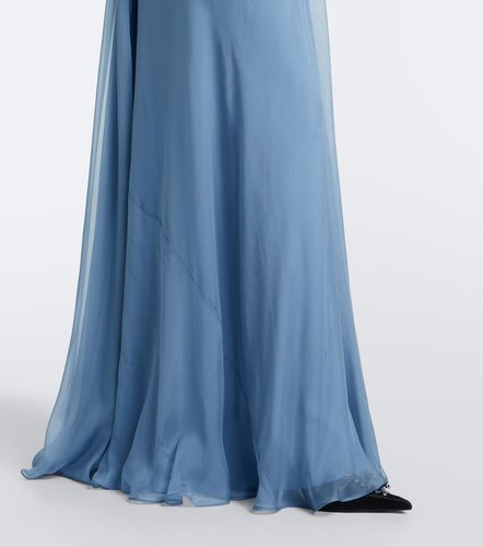 McQueen Robe longue bustier en soie - McQueen - Modalova