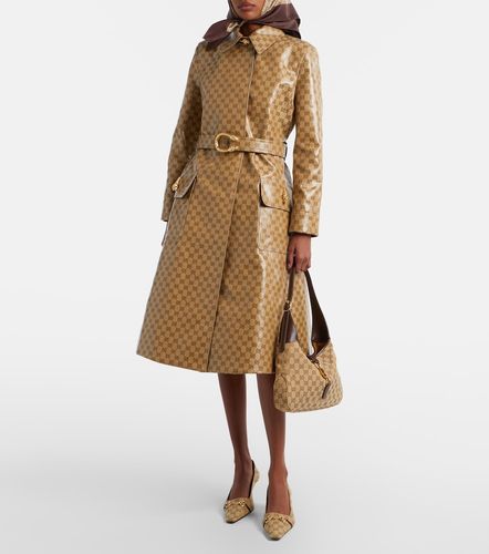 Manteau en toile GG Canvas à ceinture - Gucci - Modalova