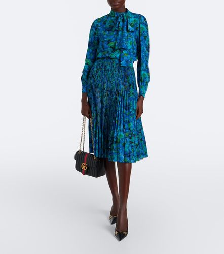 Gucci Jupe midi en soie à fleurs - Gucci - Modalova