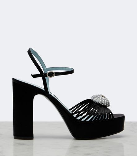 Sandales à plateau Cœur Royal en satin - Valentino Garavani - Modalova