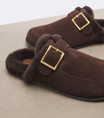 Mules Biker en daim et shearling - Jimmy Choo - Modalova