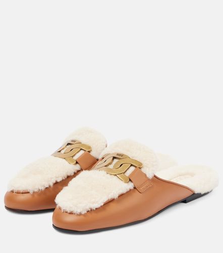 Mules Catena en cuir et shearling - Tod's - Modalova