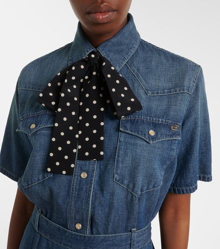Robe polo en denim à ceinture - Valentino Garavani - Modalova