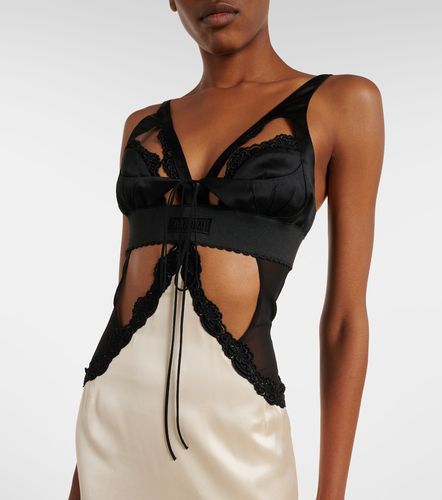 Robe midi en dentelle à découpes - The Attico - Modalova