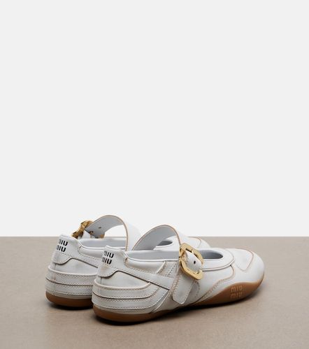 Ballerines Gymnasium en cuir - Miu Miu - Modalova