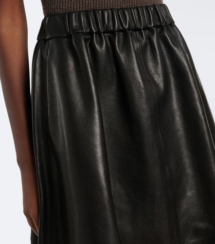 Jupe Lenly midi en cuir - Nour Hammour - Modalova
