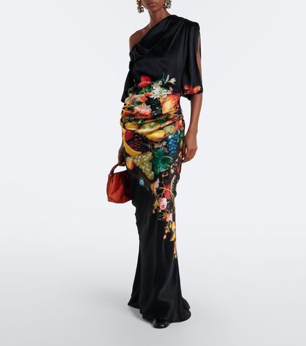 Robe longue en soie à imprimé - Dries Van Noten - Modalova