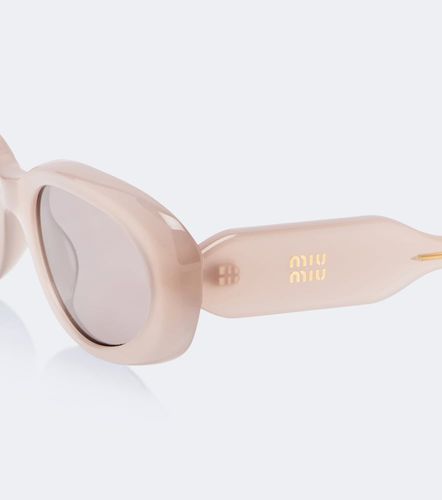 Lunettes de soleil ovales Signature - Miu Miu - Modalova