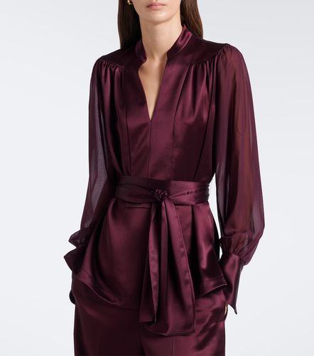 Blouse Paula en satin et chiffon - Joseph - Modalova