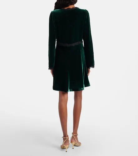 Robe Macie en velours et dentelle - Rixo - Modalova