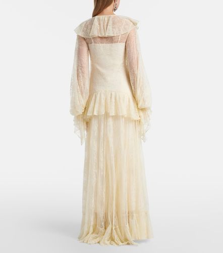 Robe longue Esen en dentelle à volants - De La Vali - Modalova
