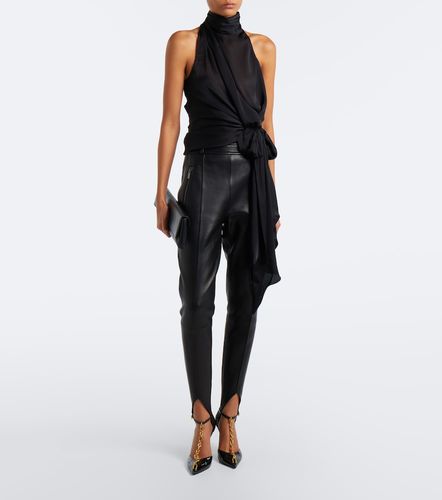 Balmain Top en satin de soie - Balmain - Modalova