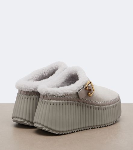 Chloé Mules compensées Nama en daim - Chloe - Modalova