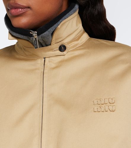 Miu Miu Veste blouson en coton - Miu Miu - Modalova