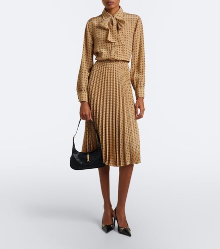 Robe midi Interlocking G en soie - Gucci - Modalova