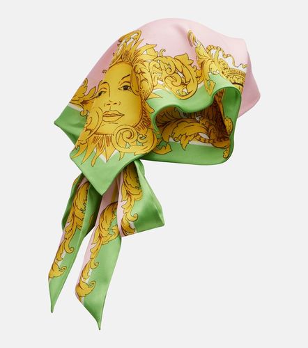Foulard imprimé en sergé de soie - Versace - Modalova