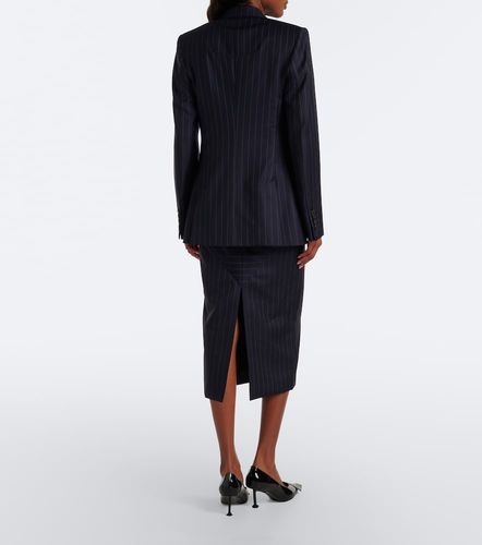Jupe crayon en laine à rayures - Givenchy - Modalova