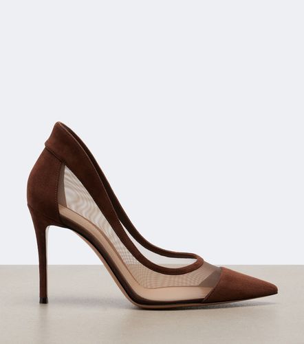 Escarpins en mesh et daim - Gianvito Rossi - Modalova