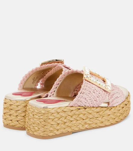 Mules compensées Espa en raphia - Roger Vivier - Modalova