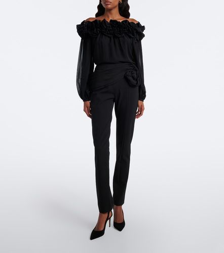 Legging en laine mélangée à appliqué - Carolina Herrera - Modalova