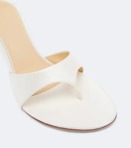 Mules en satin à appliqués floraux - Magda Butrym - Modalova