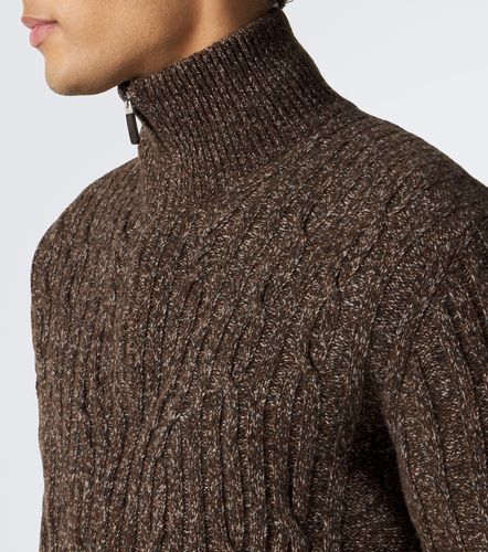Pull en laine et cachemire à col zippé - Zegna - Modalova