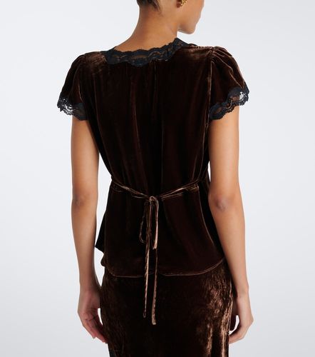 Top Karia en velours à dentelle - Rixo - Modalova