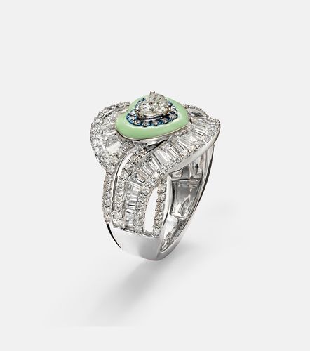 Bague en or blanc 18 ct et diamants - Kamyen - Modalova