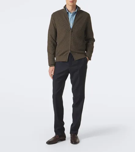 Pull en coton, soie et cachemire à motif jacquard - Brioni - Modalova