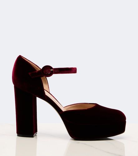 Escarpins à plateau en velours - Gianvito Rossi - Modalova
