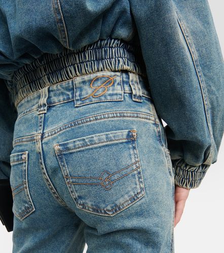 Pantalon cargo à taille basse en jean - Blumarine - Modalova