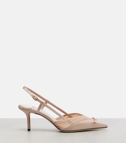 Escarpins slingback Afia 65 en satin - Jimmy Choo - Modalova