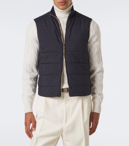 Veste en laine et coton à motif chevrons - Brunello Cucinelli - Modalova
