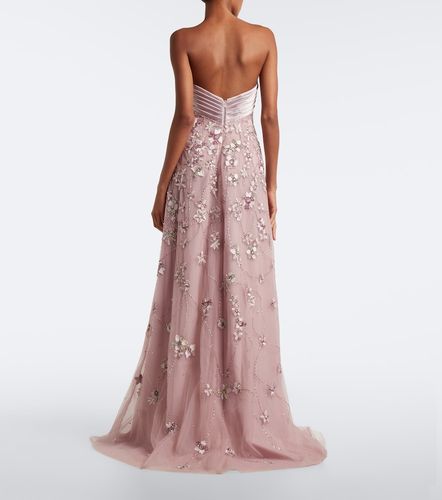 Robe longue bustier à ornements - Georges Hobeika - Modalova