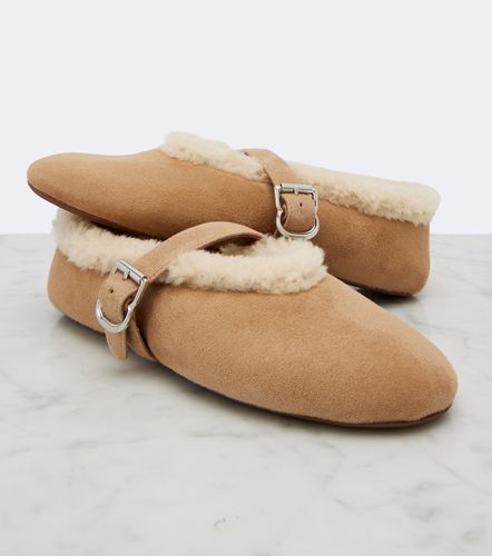 Alaïa Ballerines en daim et shearling - Alaia - Modalova