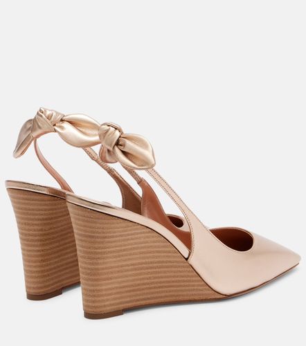 Escarpins compensés Very Bow Tie 85 en cuir - Aquazzura - Modalova