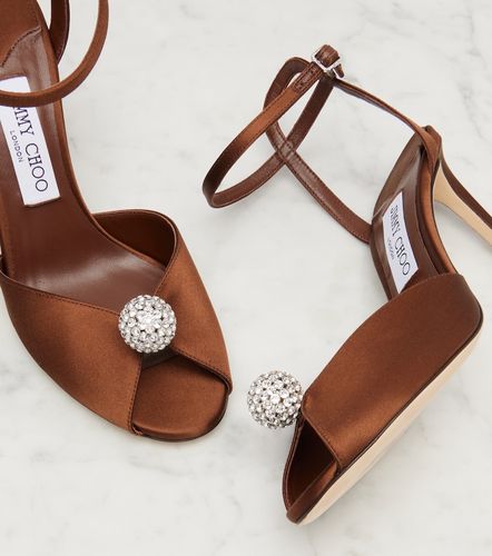 Sandales Sacora 85 en satin à ornements - Jimmy Choo - Modalova