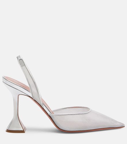 Escarpins slingbacks Holli en résille - Amina Muaddi - Modalova