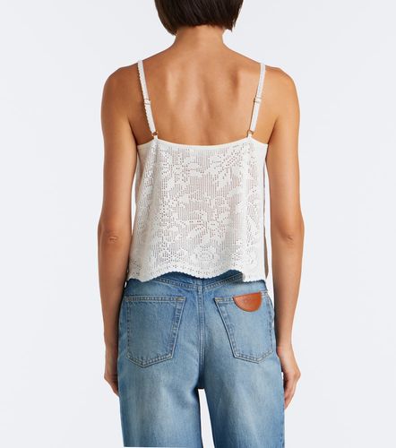 Chloé Top en coton pointelle - Chloe - Modalova