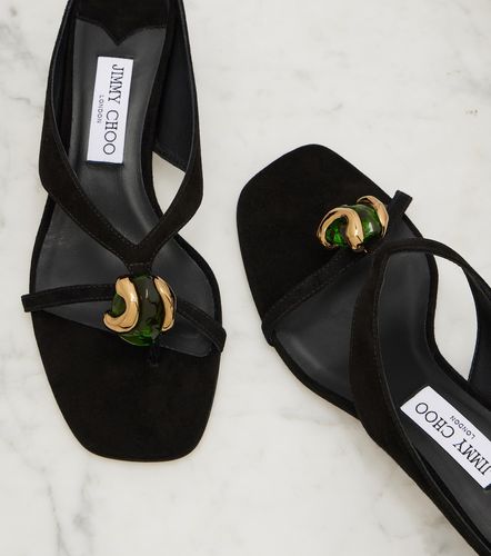 Mules Emeri en daim à ornements - Jimmy Choo - Modalova