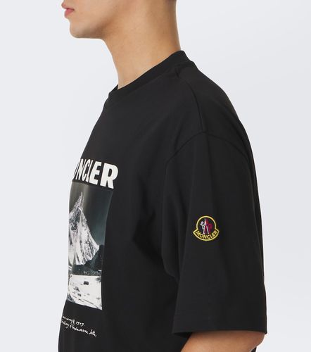 T-shirt en coton à imprimé - Moncler - Modalova