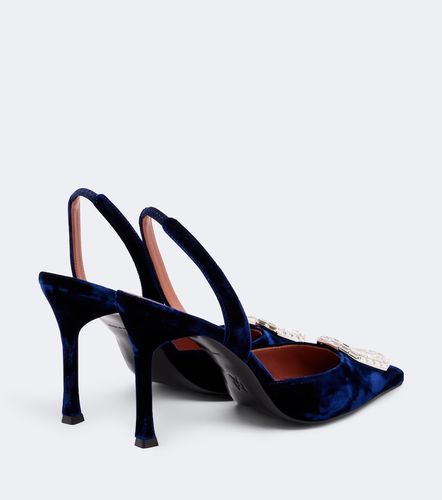 Escarpins slingback Camelia en velours à ornements - Amina Muaddi - Modalova
