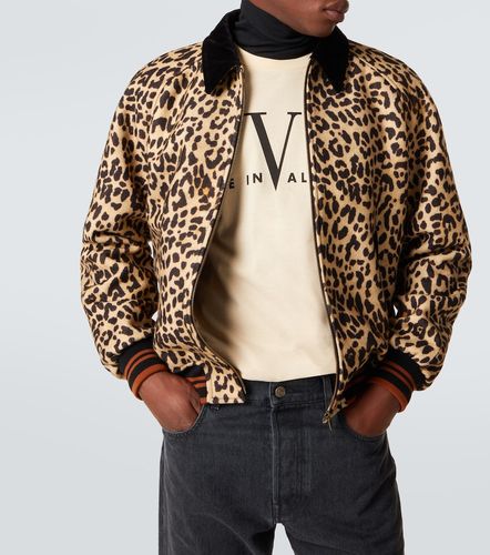 Veste bomber VGold en laine à motif léopard - Valentino Garavani - Modalova