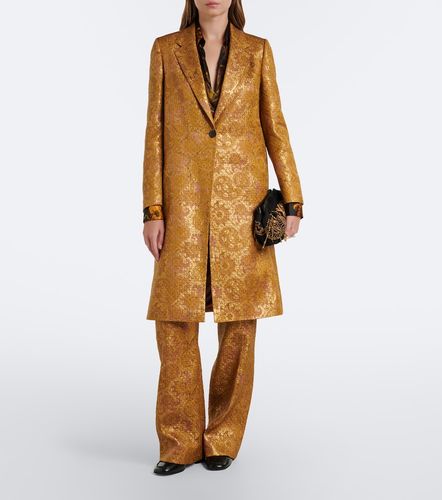 Manteau en lin, coton et soie mélangés - Dries Van Noten - Modalova