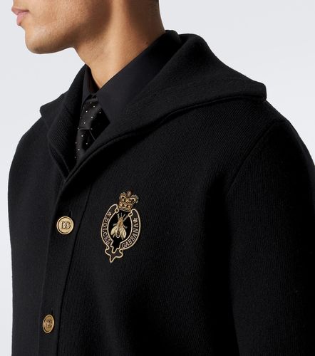 Cardigan à logo en laine vierge - Dolce&Gabbana - Modalova