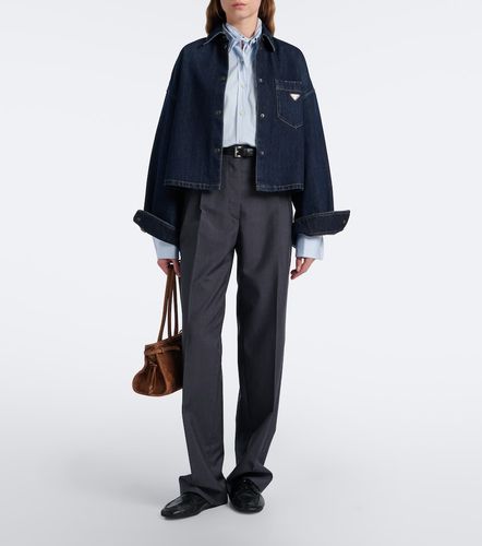 Pantalon droit en laine et mohair - Prada - Modalova