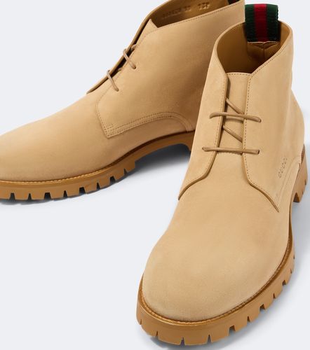 Gucci Bottines Web Stripe en daim - Gucci - Modalova