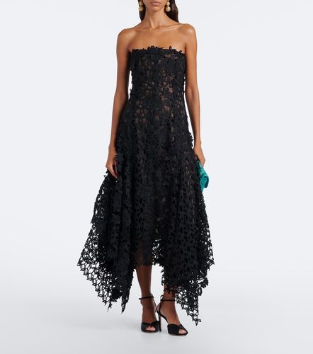 Robe longue bustier en guipure - Oscar de la Renta - Modalova