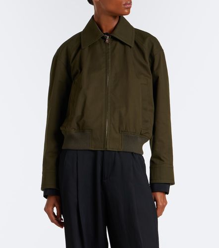 Veste blouson en coton et cuir Intrecciato - Bottega Veneta - Modalova
